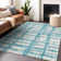 Premium Machine Washable Prisco Teal Rug