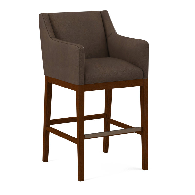 Upholstered Stool, Evolution Caribou, Black