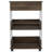 Kitchen Cart, Three Shelves, Four Casters -White / Dark Walnut