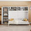 Grand lit escamotable mural avec armoires, grand