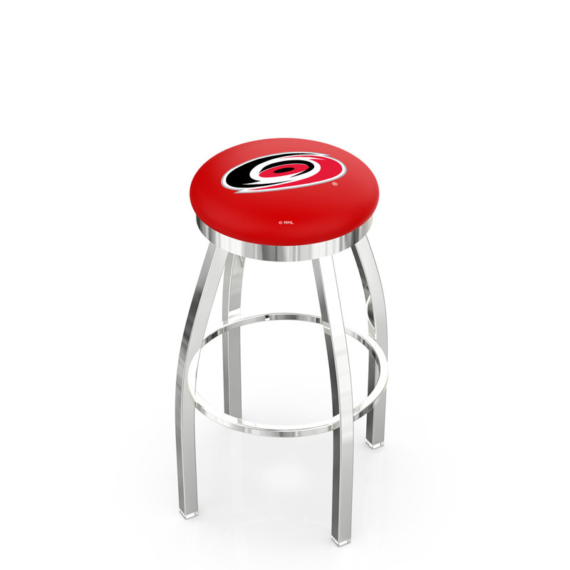 NHL Swivel Extra Tall Stool, Carolina Hurricanes, Chrome, "Bar Stool (30" Seat Height)"