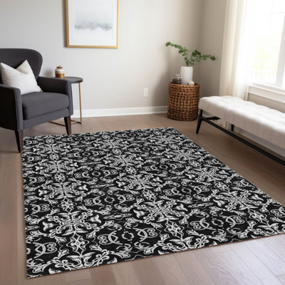 Malchow Washable Oriental Indoor / Outdoor Rug