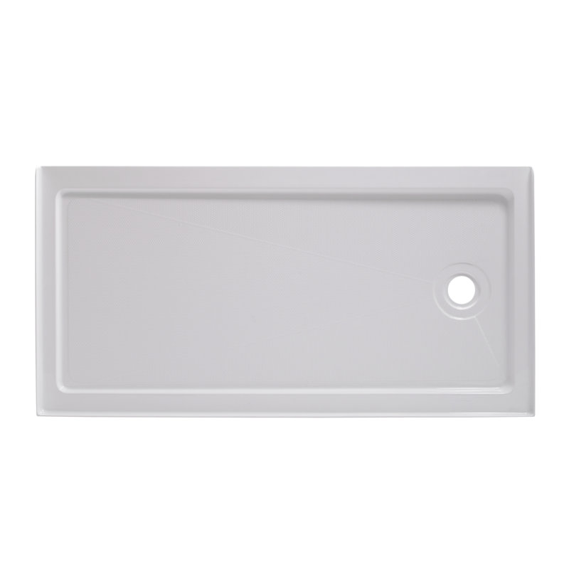 60'' W 30'' D Rectangular Single Shower Base, Right