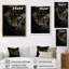 «Black White Panther Eyes Of Intensity» sur impression sur toile-91382475-91382474