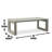 Outdoor Showcase: Contemporary Cocktail Table - Neutral Style, Beveled End Panels, Geometric Pattern - Rust-Resistant, Scratch & Weather-Resistant Aluminum Fram