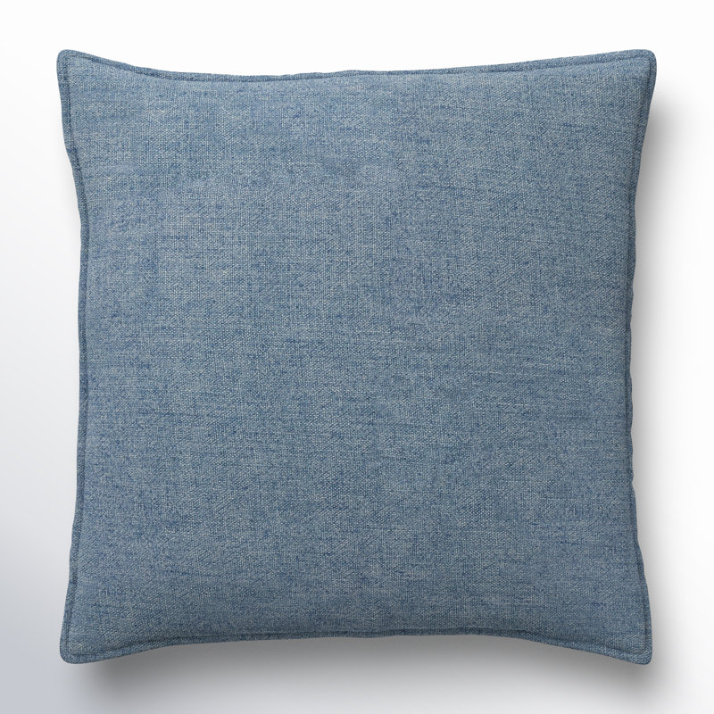 Coussin Burbank, Bleu, Housse de coussin seulement - sans coussin, 22 po x 22 po