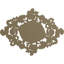 Médaillon de plafond Endurathane Katheryn, l 22 1/2 po x H 30 3/8 po x P 1 1/2 po, fini jaune clair peint à la main-28574723
