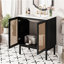 Meuble-lavabo de 30 pouces fabriqué à partir de matériaux naturels, avec des portes en rotin faites à la main et des mécanismes de fermeture en douceur