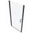 Matte Black Shower Door With 1 3/8" Adjustment And Universal Pivot. 1/4" Tempered Clear Glass, 36000 Open/Close Tests, Leakage, Easy Install, , Fits 28-29 3/8 Adjustment, Times Tested, Installation,