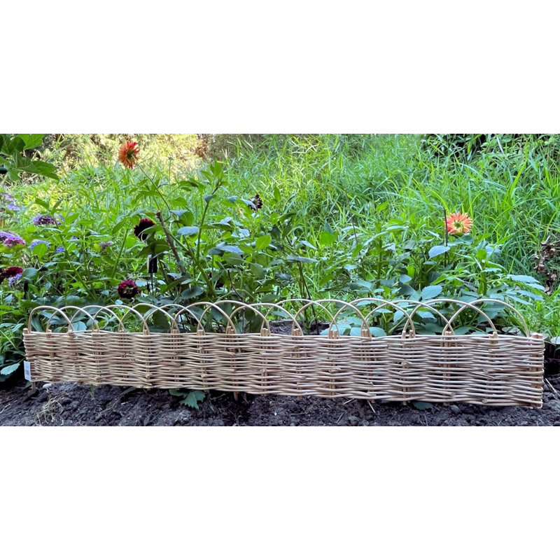 Arch Top Tan Wood Lawn Edging