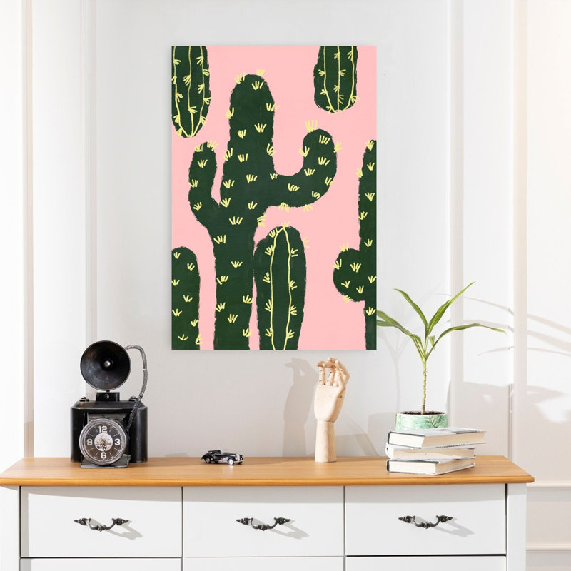 Cactuses by Treechild - Wrapped Canvas Print, 60.96 cm H x 40.64 cm W