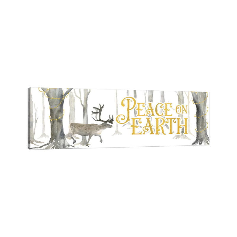Christmas Forest Panel II-Peace On Earth by Tara Reed - Wrapped Canvas Panoramic Print