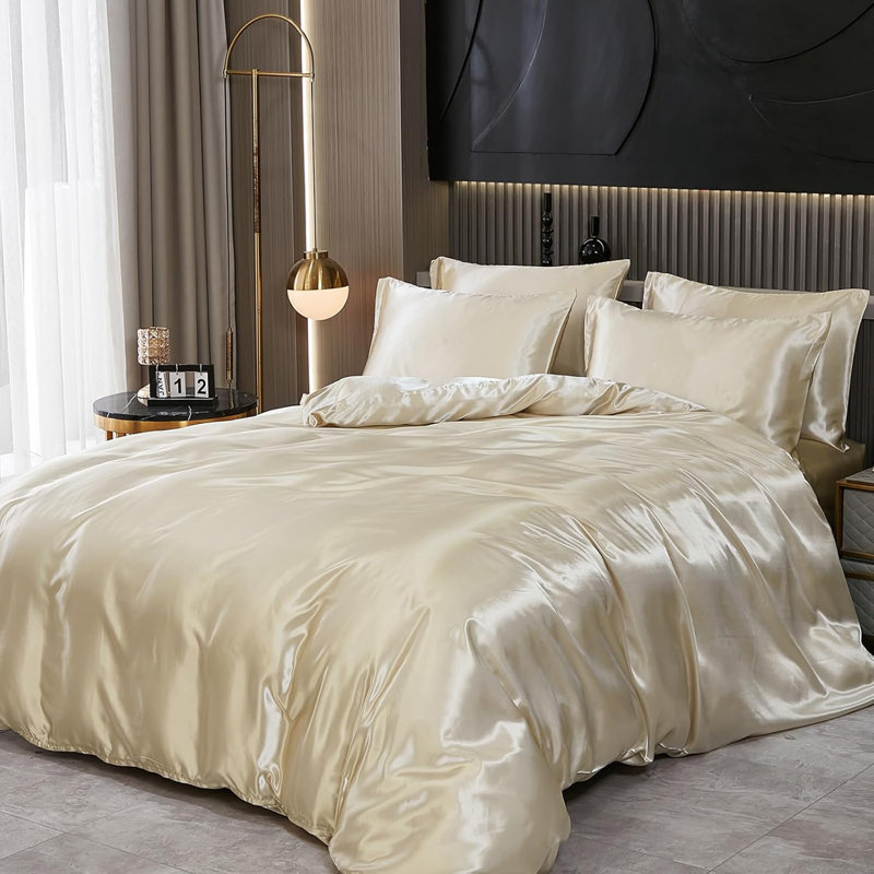 ZEA Duvet Cover Set with Pillowcases, Beige