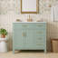 Meuble-lavabo autoportant avec lavabo en céramique et 4 tiroirs à fermeture en douceur-349686738