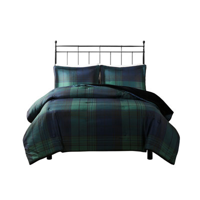 King/ King Comforter - Faux Wool Plaid, Fur Reverse, Warmth To Interior