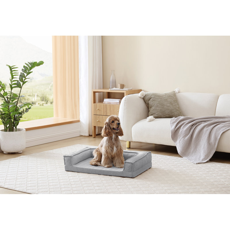 Lit pour animaux en mousse à mémoire de forme Arlee Home & Pet Thermatec Cooling Mod, Gris, H 6 po x l 30 po x P 20 po