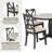 Dining Table Set, Solid Wood, Gray