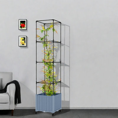 Jardinières réglables et mobiles, polypropylène durable, lit de jardin compact