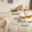 Canapé modulaire beige en cuir véritable-89838217-89838219-89838221
