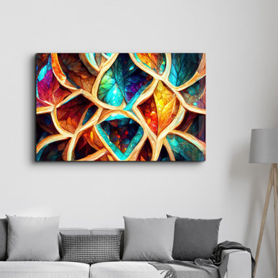 Élégante peinture murale en verre trempé de 13,8 po x 21,7 po | 100% verre trempé, épaisseur: 0,16 pouce | Imprimé UV pour des couleurs éclatantes | Parfait pour la décoration intérieure, le salon et les espaces de bureau