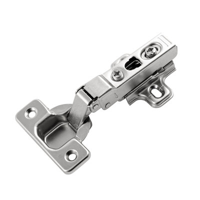 Concealed Hinges Half overlay Frameless Self-Close - Polished Nickel - Cabinet Door Hinges (Set of 10)