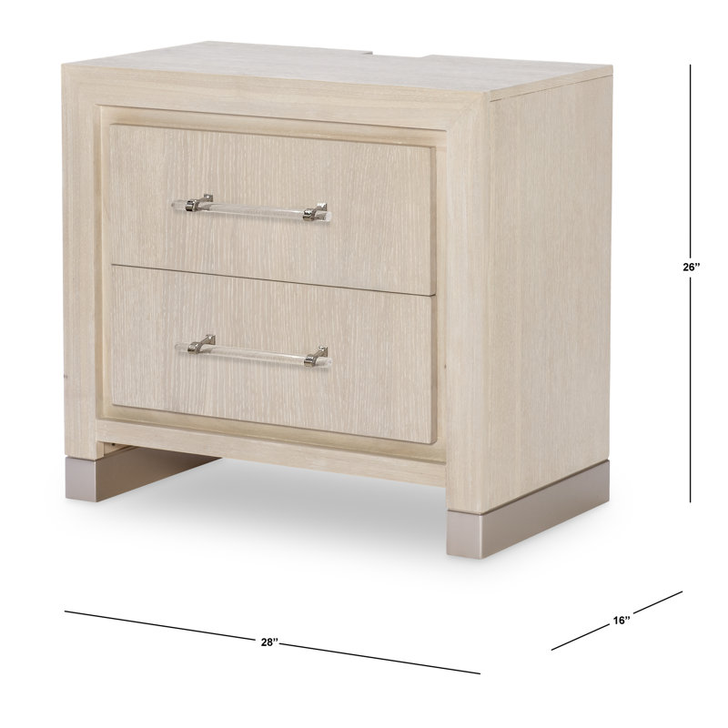 Table de chevet 2 tiroirs Banji