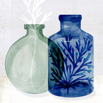 Sea Glass Vase II by Annie Warren - Wrapped Canvas Painting