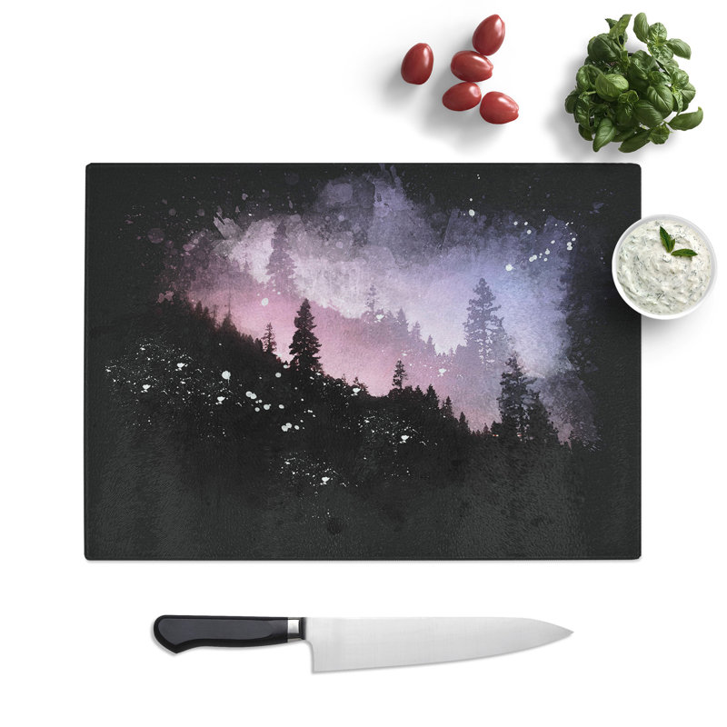 Forest Paint Splash Chopping Board, 0.4cm H x 20cm W x 28.5cm L