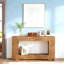Canapé d'entrée moderne, console en bois-420410045
