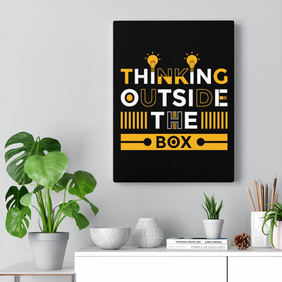Thinking Outside The Box - Wrapped Canvas Print