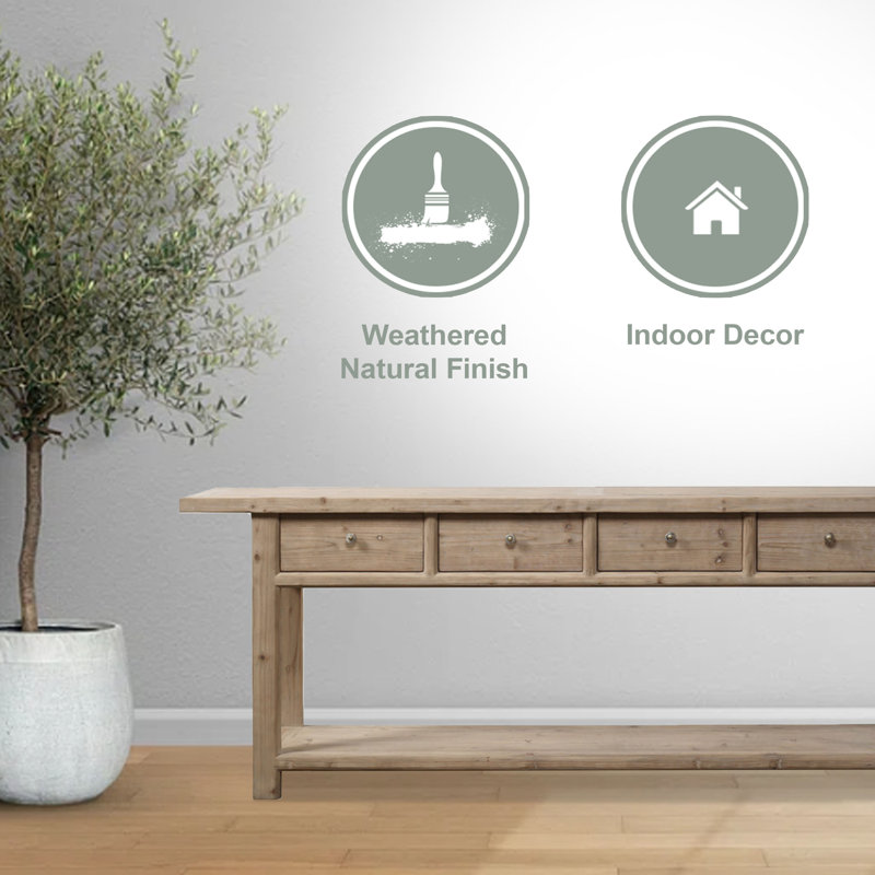 91'' W Solid Wood Console Table