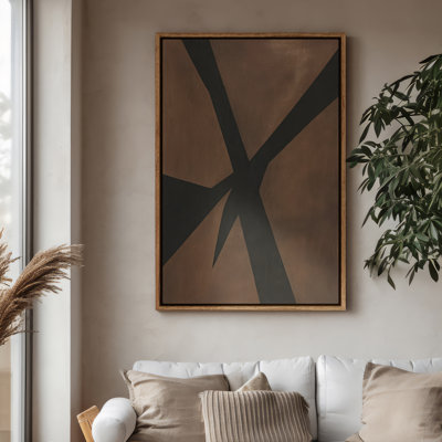 Framed Canvas Wall Art - Vintage Abstract Wall Prints for Bedroom - 24"x36"