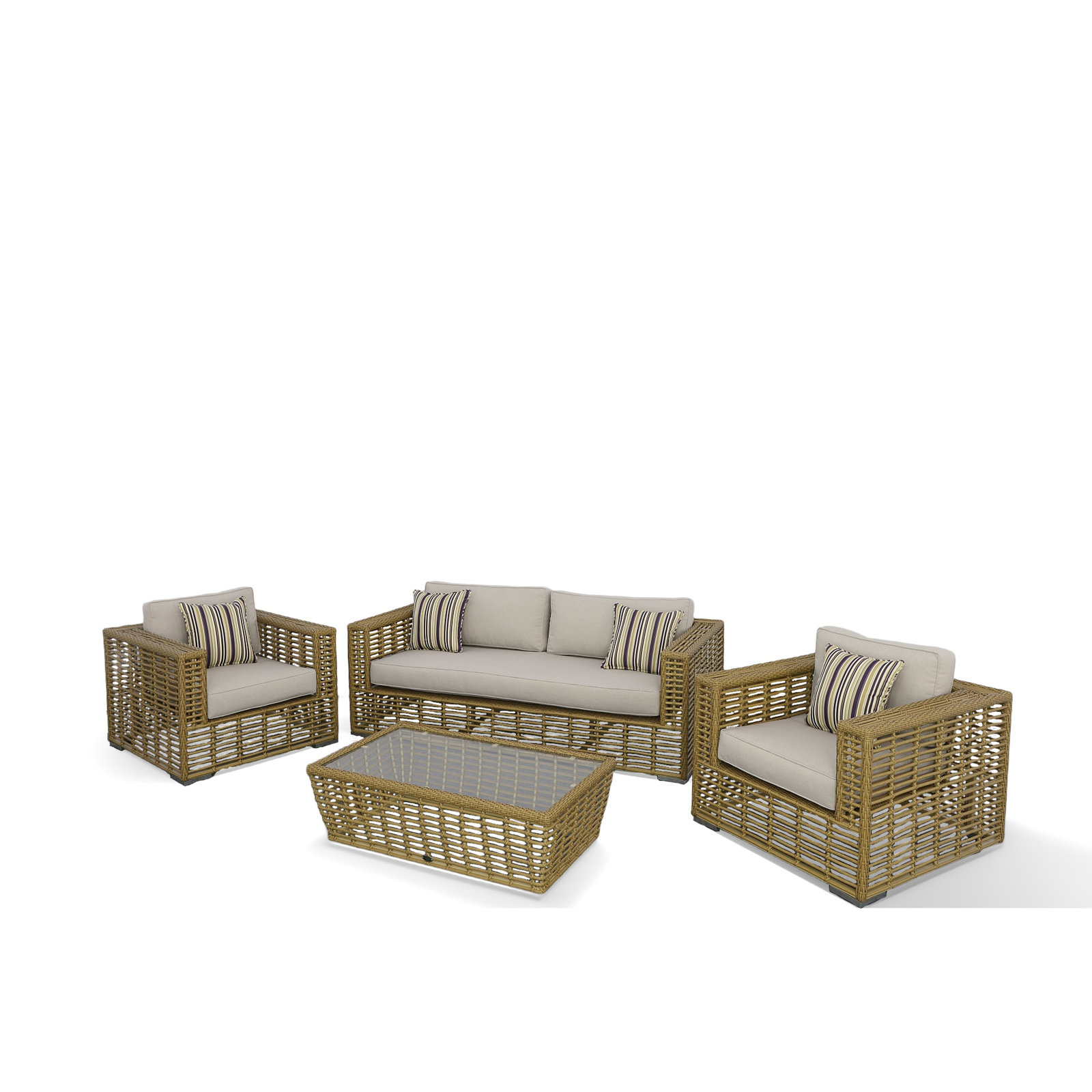 GEMMA 76.8'' Wide Patio Sofa with Cushions