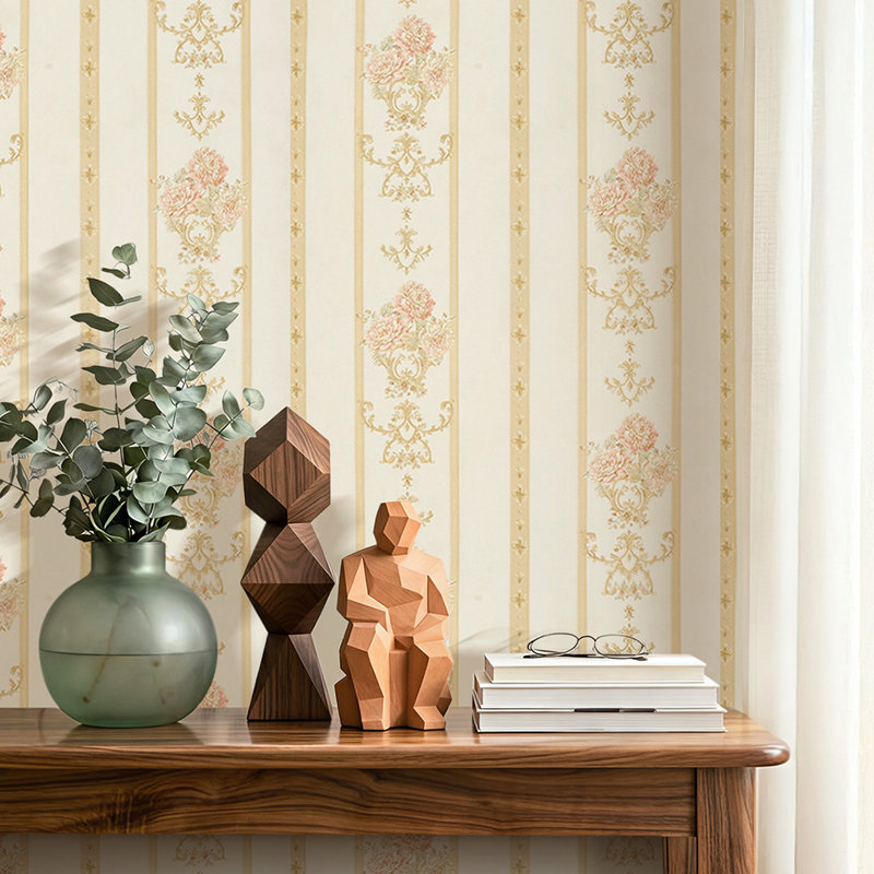 Non-Pasted Non-Woven 3D Embossed Wallpaper Roll