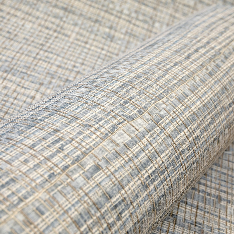 Salt Fondo Wild Grass Effect Wallpaper Roll, Navy
