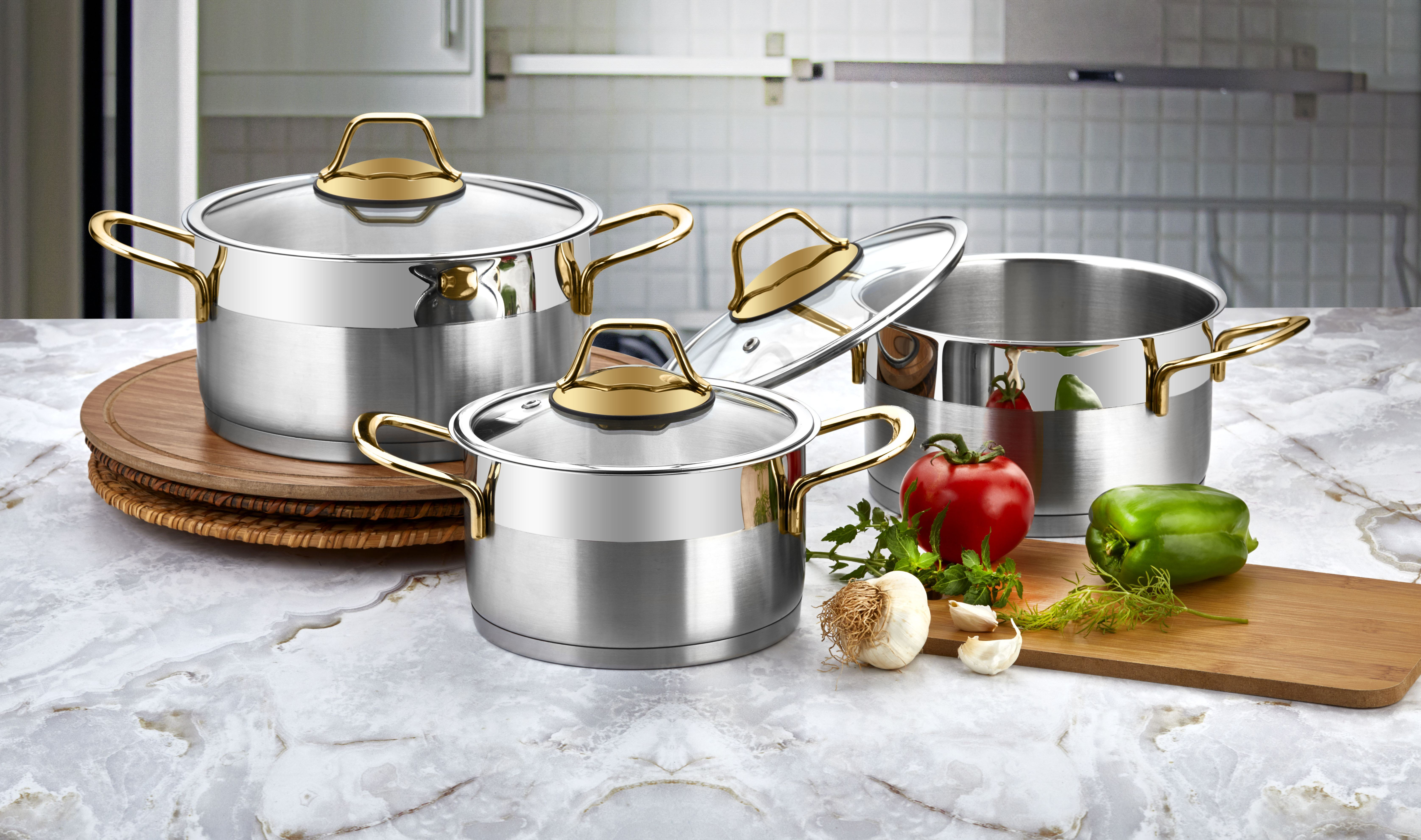 Belfry Kitchen Hal Series 6-Piece Stainless Steel Mini Cookware Set ...