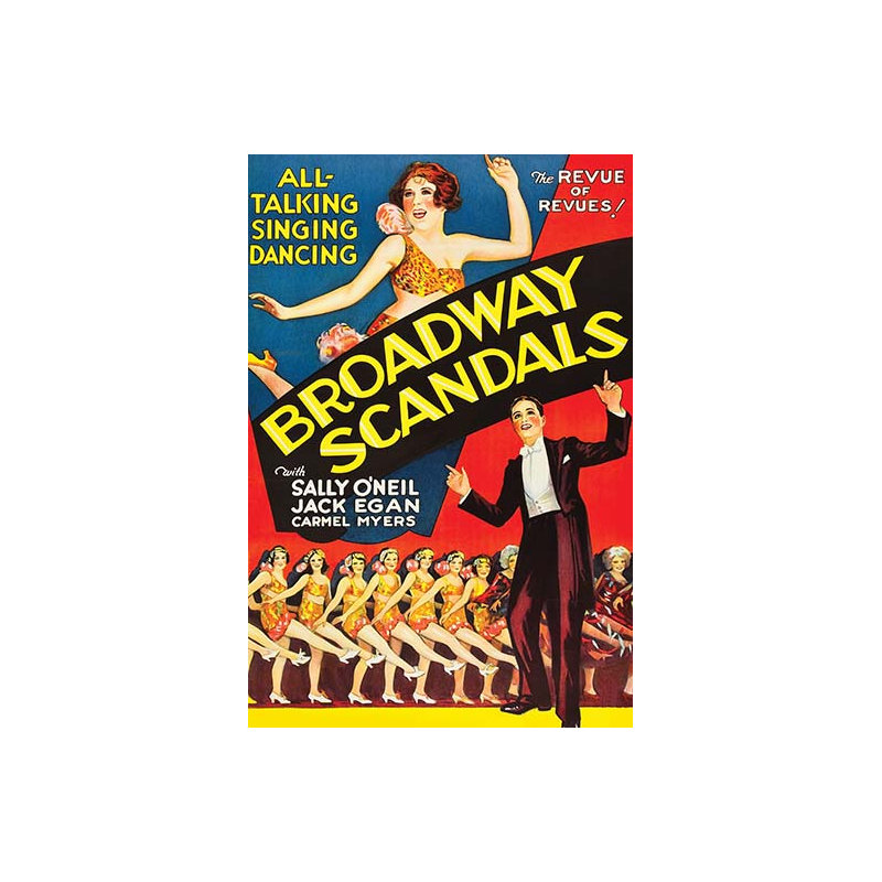 Scandales de broadway-imprimé de publicités, H 66 po x l 44 po x P 1,5 po