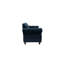 Causeuse formelle de luxe 1pc en velours indigo avec coussins 2 places