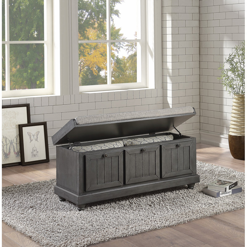 Meuble de rangement en bois massif 1pc, Gris