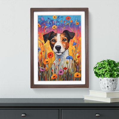 Jack Russell Colour Field 1 Piece Single Picture Frame Wall Art