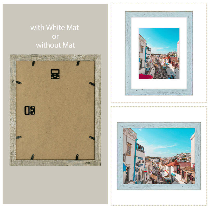 Gallery Wood Matted Frame Set,Wall or Tabletop, 15.75" H x 12.76" W x 0.47" D