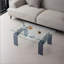 Table basse moderne en verre trempé pour le salon, rangement à 2 niveaux, facile à nettoyer et amp; Peu encombrant-1140943393