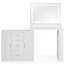 Elegant Makeup Vanity Desk with Mirror, Lights, and Ample Storage for Modern Bedrooms