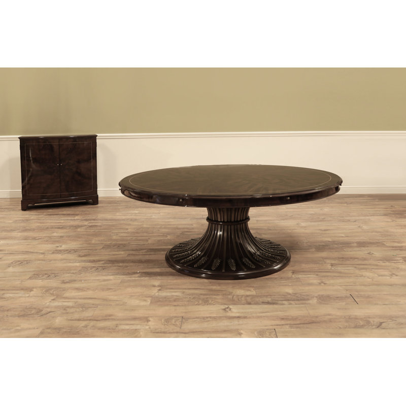 Round Mahogany Wood Dining Table