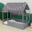 House-Shaped Montessori Bed Including Guard Rails, Tent Attachment, Lighting Elements, and Shelf Storage-1939574342
