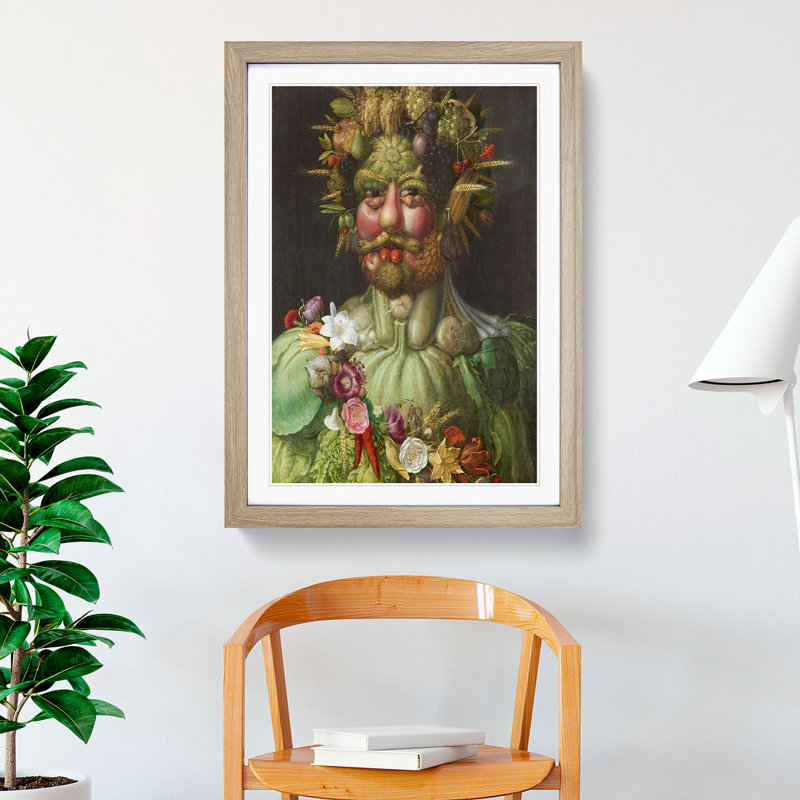 Vertumnus by Giuseppe Arcimboldo - Picture Frame Painting, Oak Framed, 65cm H x 48cm W x 2cm D