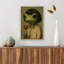 Portrait fantaisiste de grenouille avec rose, art animalier surréaliste, toile encadrée, impression d'art mural pour chambre principale-136078805-136078806