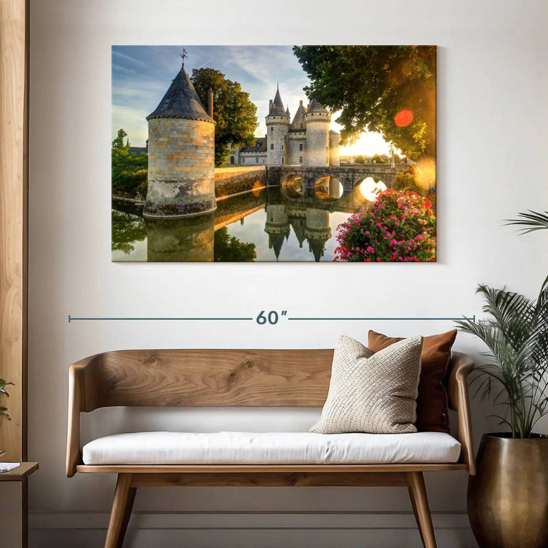 Lilie superbe château français, H 32 po x l 48 po