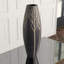 Onyx Winter Handmade Wood Floor Vase