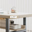 Bureau double en bois massif blanc avec tiroirs-831760949